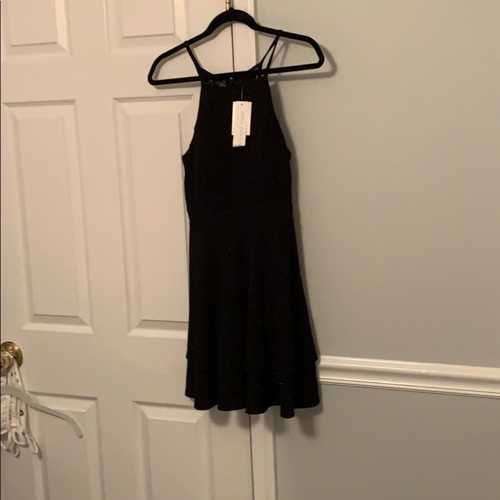 Black dress with halter top